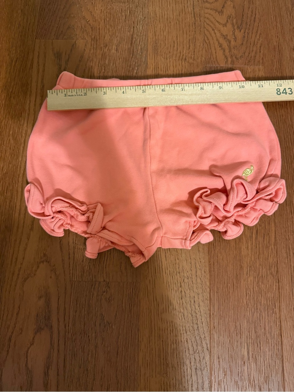 TBBC The Beaufort Bonnet Company Pink Coral Ruffle Pima Cotton Shorts Size 7 - Picture 6 of 7